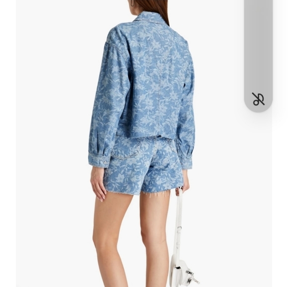 Rag & Bone High Waist Denim Shorts in Floral Print - Picture 12 of 12